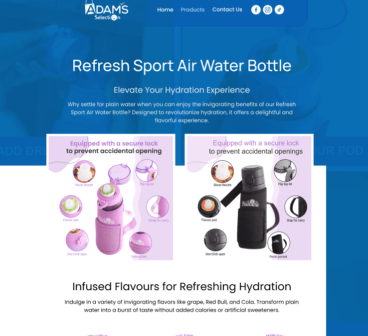 adams old web design